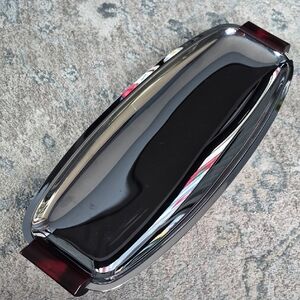 Sleek Red And Silver Tray